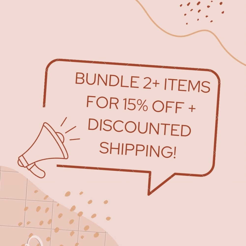 📢 Bundle at least 2 items for 15% off + discount shipping! 📢